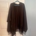 Deep brown cashmere shall