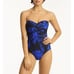 Sea Level Swim Tradewind Cross Front Bandeau One Piece Swimsuit in Night Sky 10