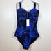 Sea Level Swim Tradewind Cross Front Bandeau One Piece Swimsuit in Night Sky 10