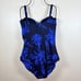 Sea Level Swim Tradewind Cross Front Bandeau One Piece Swimsuit in Night Sky 10
