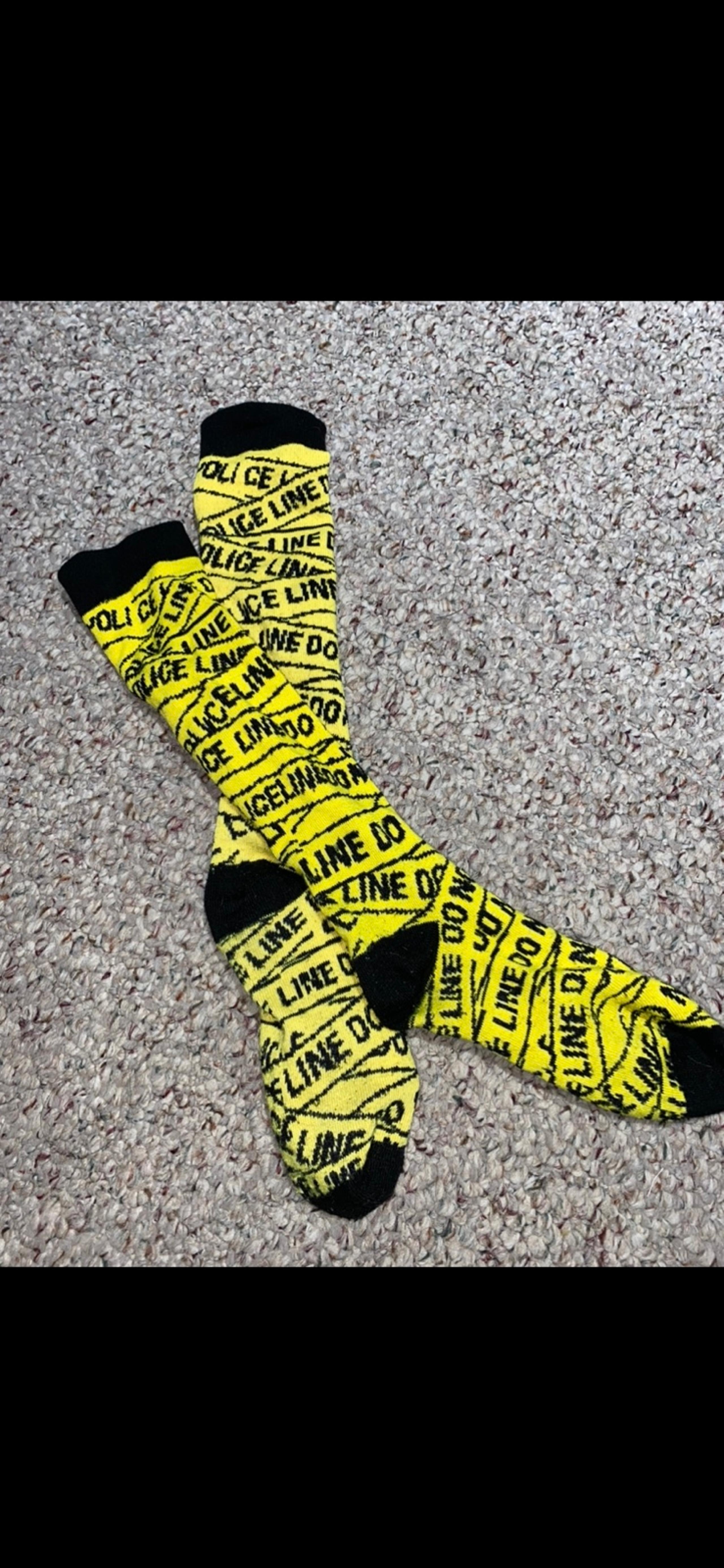 Yellow Halloween socks