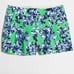 J. Crew green blue and white floral tropical beach shorts size 2