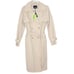 SAM EDELMAN NEW Airy Touch Trench Coat Double Breasted Heather Sand Women's M