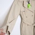 SAM EDELMAN NEW Airy Touch Trench Coat Double Breasted Heather Sand Women's M