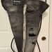 True Religion Black Denim Geno Straight Relaxed Slim Fit distressed shorts Sz 38