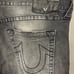 True Religion Black Denim Geno Straight Relaxed Slim Fit distressed shorts Sz 38
