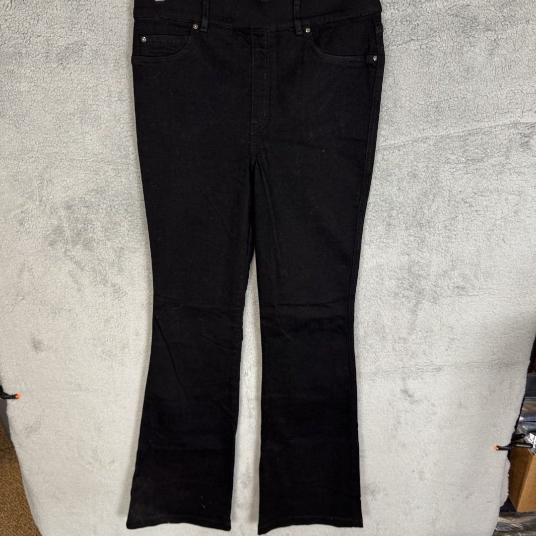 Spanx Jeans Womens L Tall Black SPANXshape EveryWear Flare Stretch Pull On