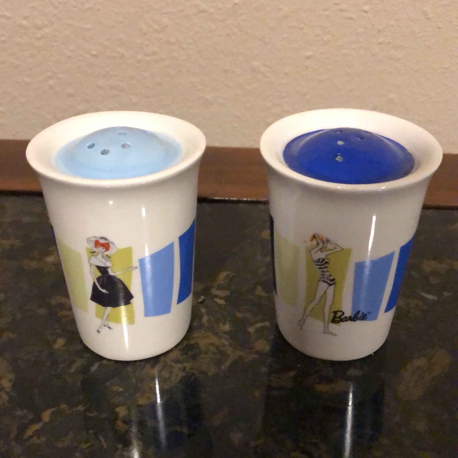 Barbie Salt and Pepper Shakers