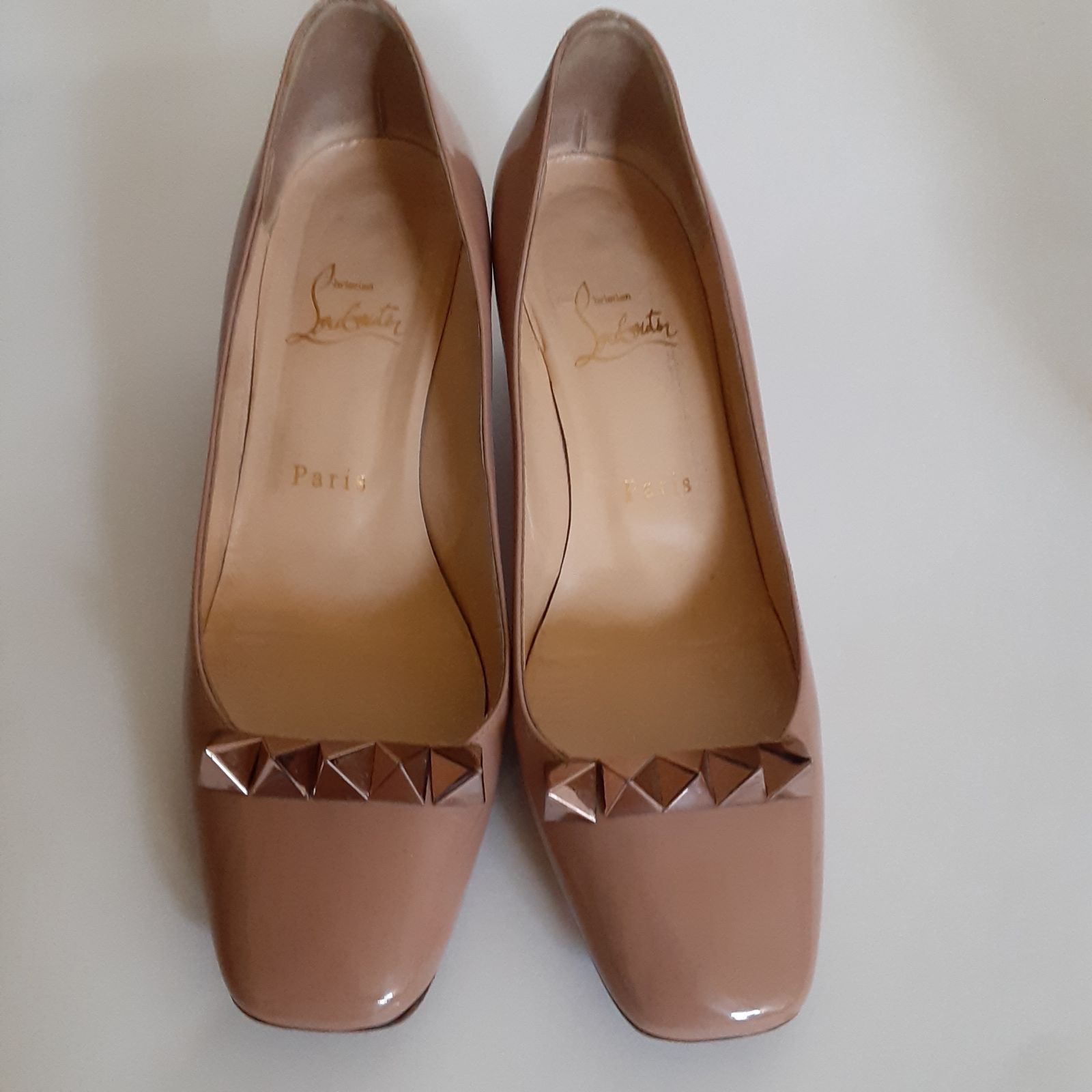 Christian louboutin Pyramidame 38.5 womens heels patent
