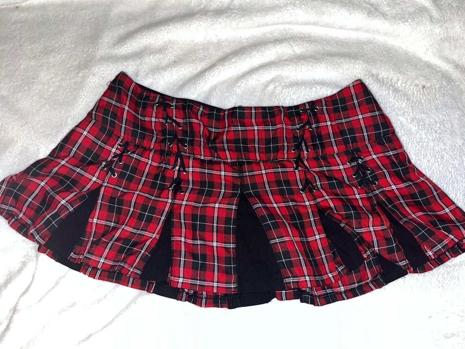 Tripp NYC vintage red plaid mini skirt XXL