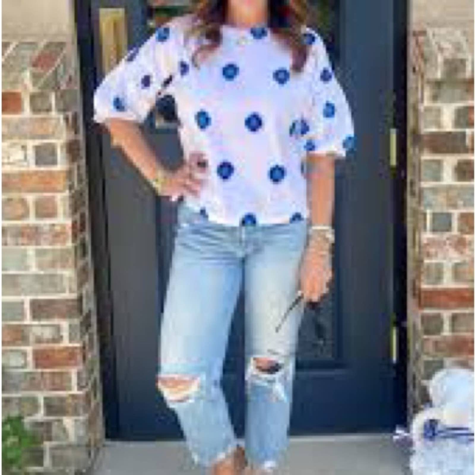 Fitzroy & Willa Marybeth pff sleeve blouse NWT Sz XS