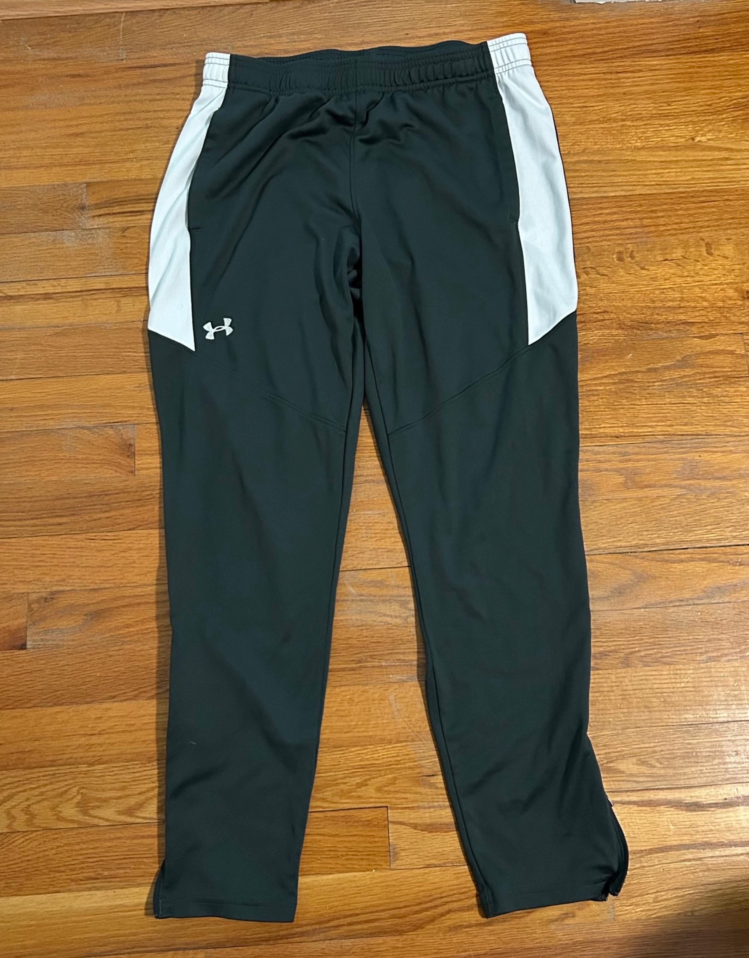 Under Armour medium M gray white track pants activewear exercise bottoms women