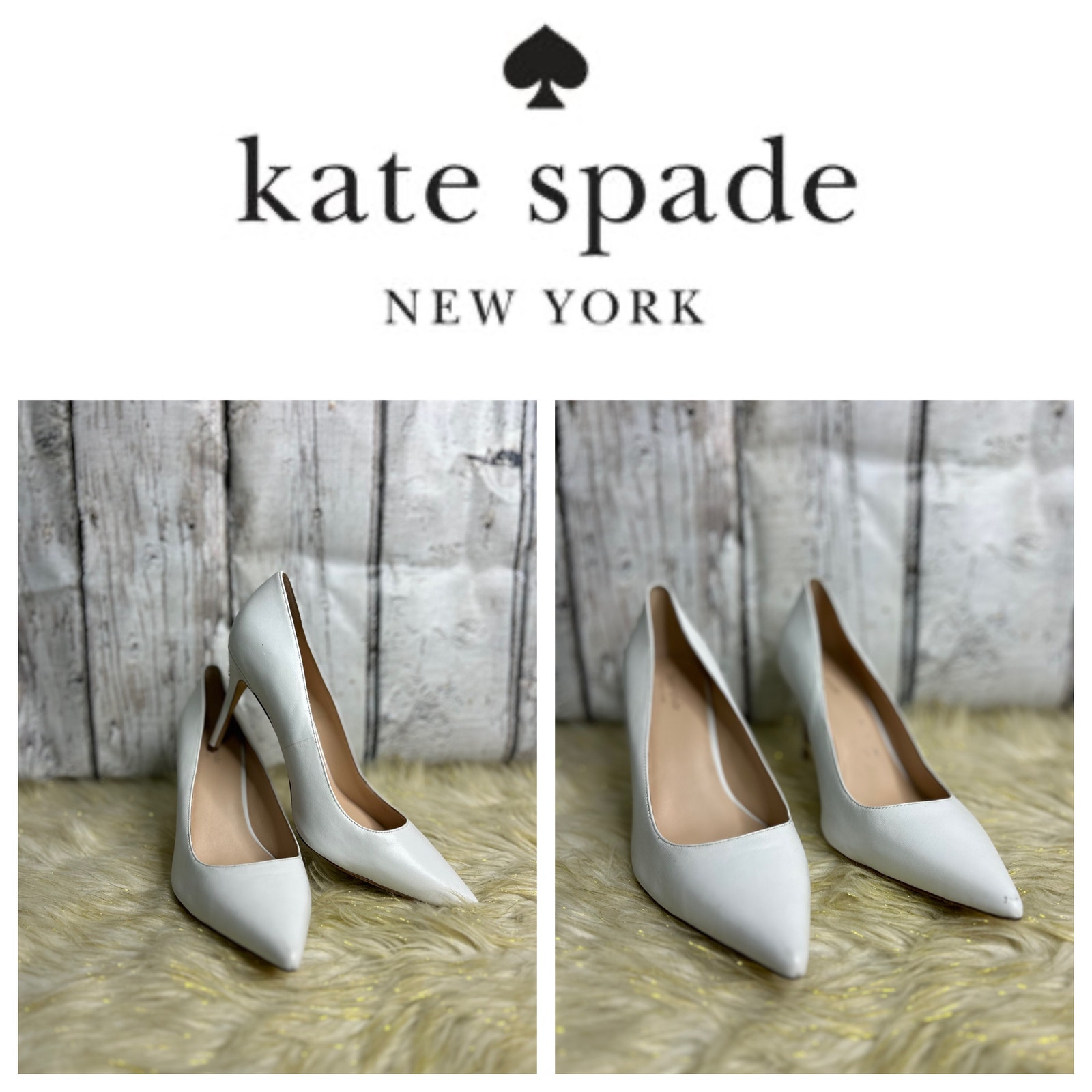 Kate Spade White Closed Toe Pumps 11