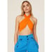 The Andamane Jasmine Halter Top in Orange Size S
