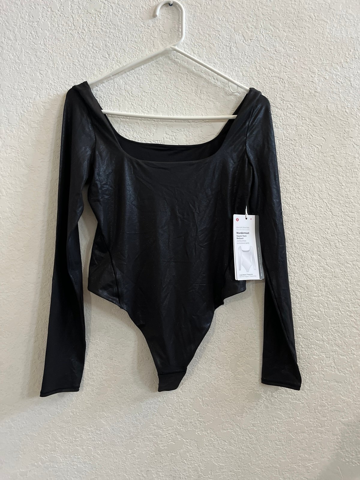 Lululemon wundermost squared neck bodysuit size medium