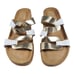 Bos & Co White Gold Cork Wedge Sandals Made in Italy 38 US 7