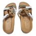 Bos & Co White Gold Cork Wedge Sandals Made in Italy 38 US 7