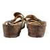 Bos & Co White Gold Cork Wedge Sandals Made in Italy 38 US 7