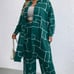 Woman Geometric Print Long Shirt Dress with wide Leg Pants with Pockets SIZE 0XL