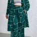 Woman Geometric Print Long Shirt Dress with wide Leg Pants with Pockets SIZE 0XL