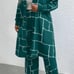 Woman Geometric Print Long Shirt Dress with wide Leg Pants with Pockets SIZE 0XL