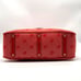 Dooney & Bourke Red Monogram Canvas Leather Trim Large Domed Satchel Bag