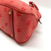 Dooney & Bourke Red Monogram Canvas Leather Trim Large Domed Satchel Bag