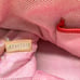Dooney & Bourke Red Monogram Canvas Leather Trim Large Domed Satchel Bag