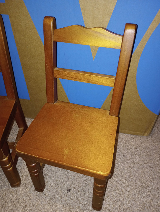 Retired buy Pleasant Company American Girl Doll Molly Drop Leaf Wooden Table Chairs