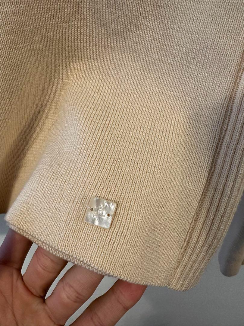CHANEL High Neck Knit with Coco Mark Other