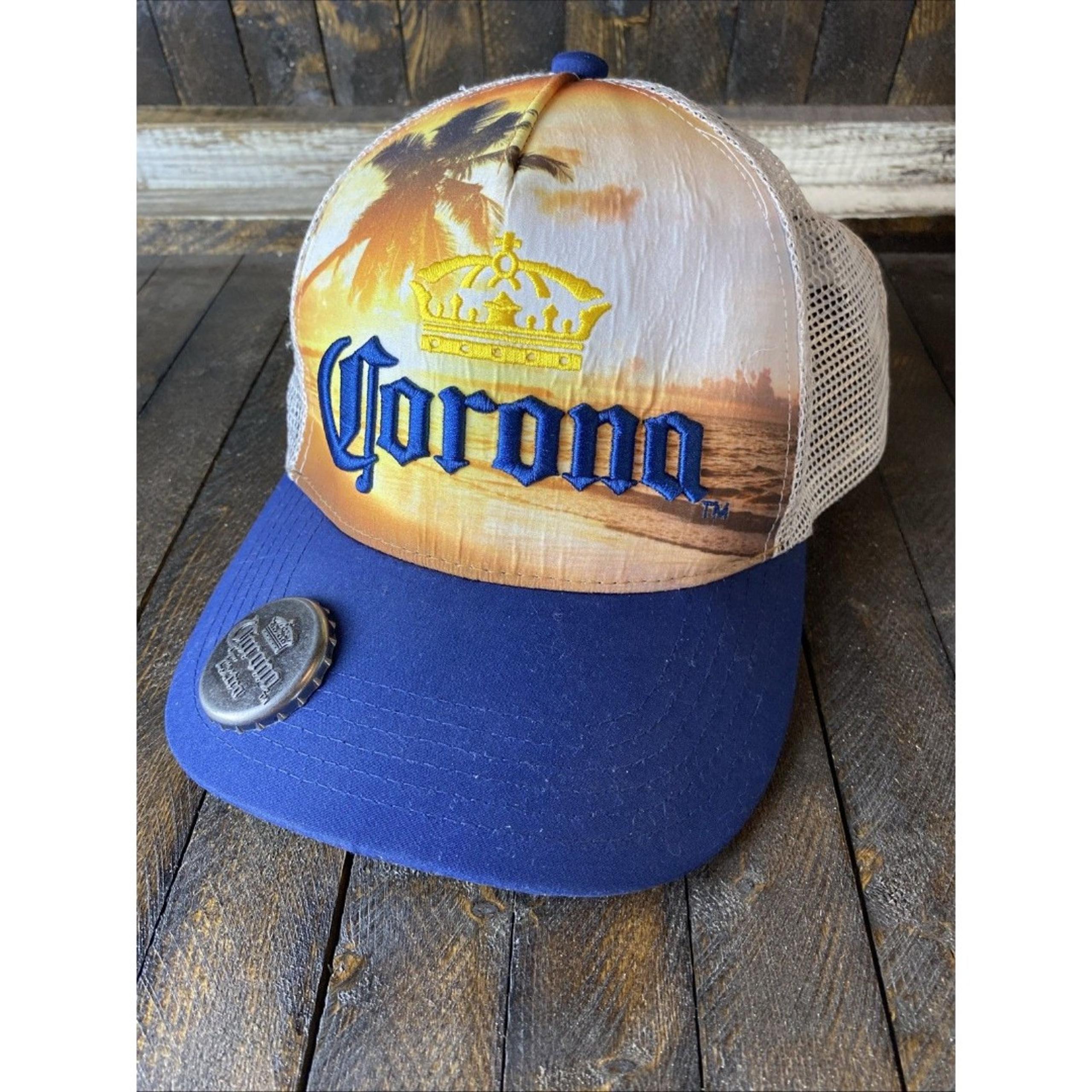 Corona Extra Beer Snap Back Hat Men’s Mesh Back w/ Bottle Opener
