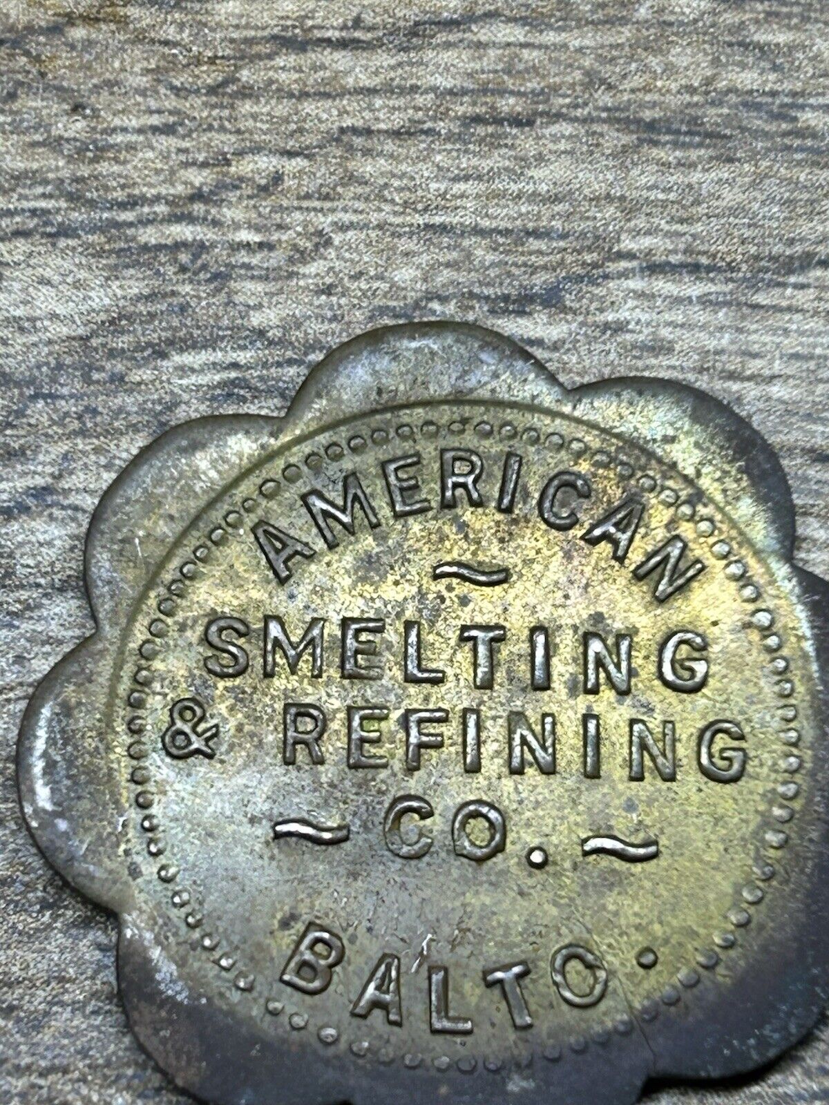 Antique Coin American Smelting & Refining Co. Baltimore MD 5 Cents UNIQUE RARE