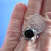 4.77ct 100% REAL NATURAL BLACK DIAMOND RING, CERTIFICATE,FR EE DIA TESTER Size 7
