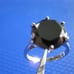 4.77ct 100% REAL NATURAL BLACK DIAMOND RING, CERTIFICATE,FR EE DIA TESTER Size 7