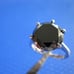 4.77ct 100% REAL NATURAL BLACK DIAMOND RING, CERTIFICATE,FR EE DIA TESTER Size 7