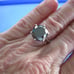 4.77ct 100% REAL NATURAL BLACK DIAMOND RING, CERTIFICATE,FR EE DIA TESTER Size 7