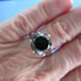 4.77ct 100% REAL NATURAL BLACK DIAMOND RING, CERTIFICATE,FR EE DIA TESTER Size 7