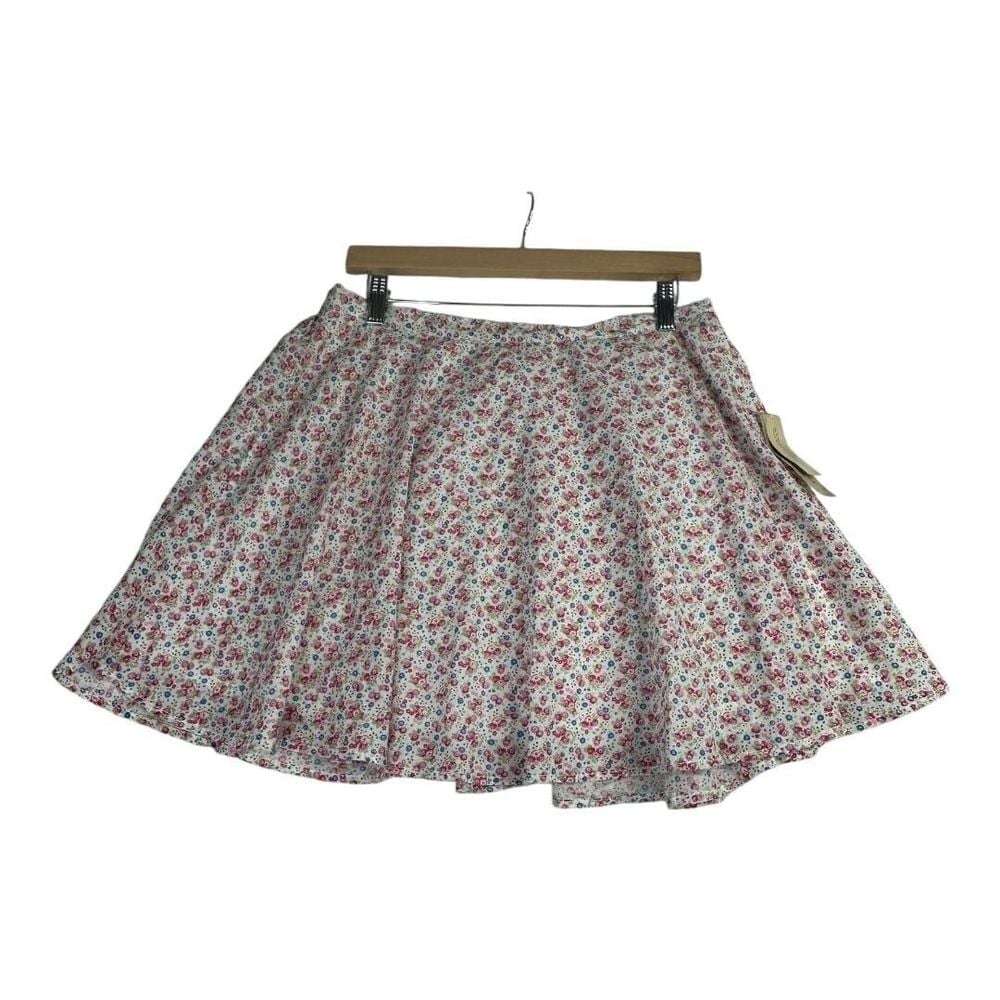 New Denim & Supply Floral Boho Cottagecore Lined Mini Skirt size Large