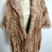 Vintage Genuine Real Mink Fur Stole Wrap w Pockets Womens