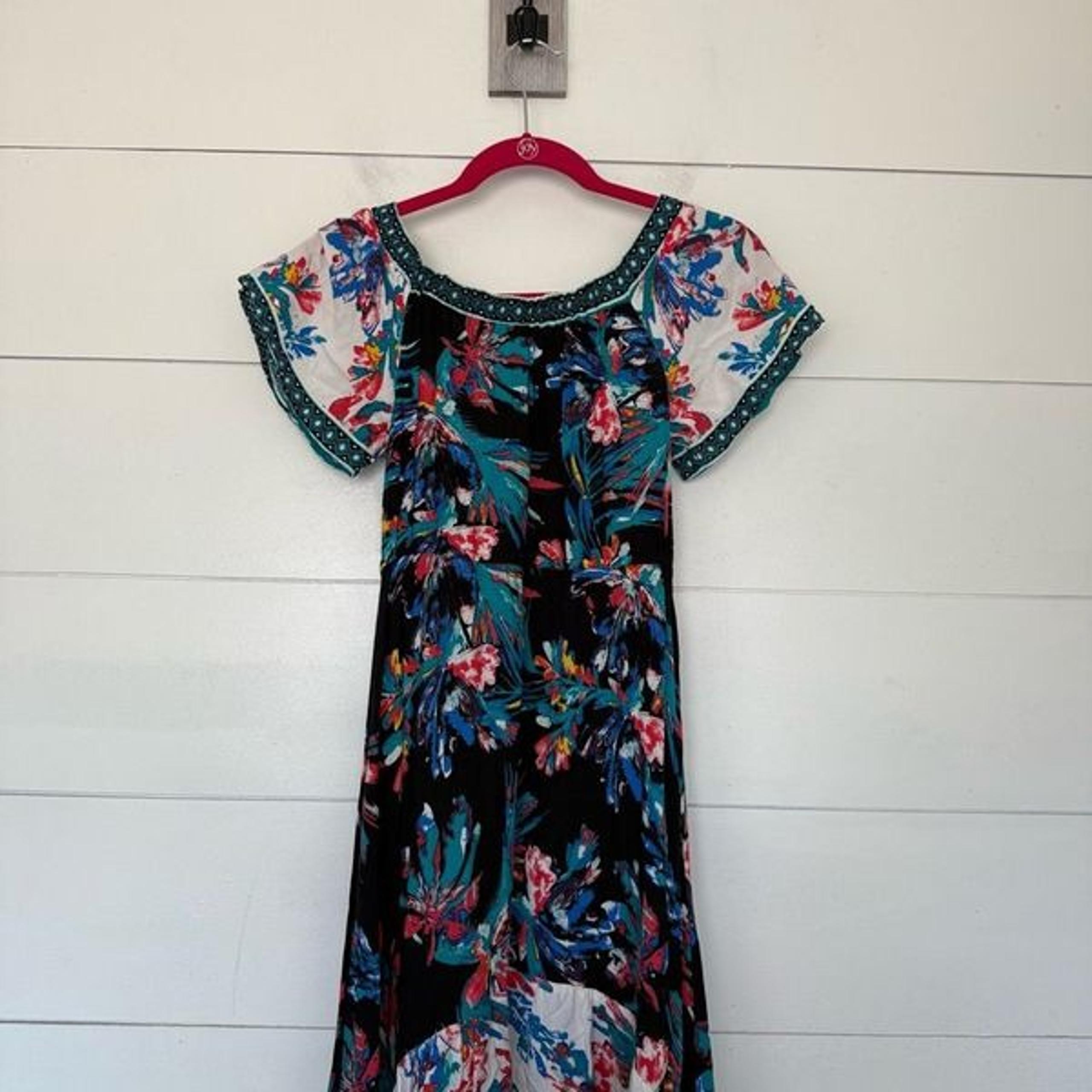 Flying Tomato Women’s Medium Patterned Summer Vacation High Low Maxi Dress New