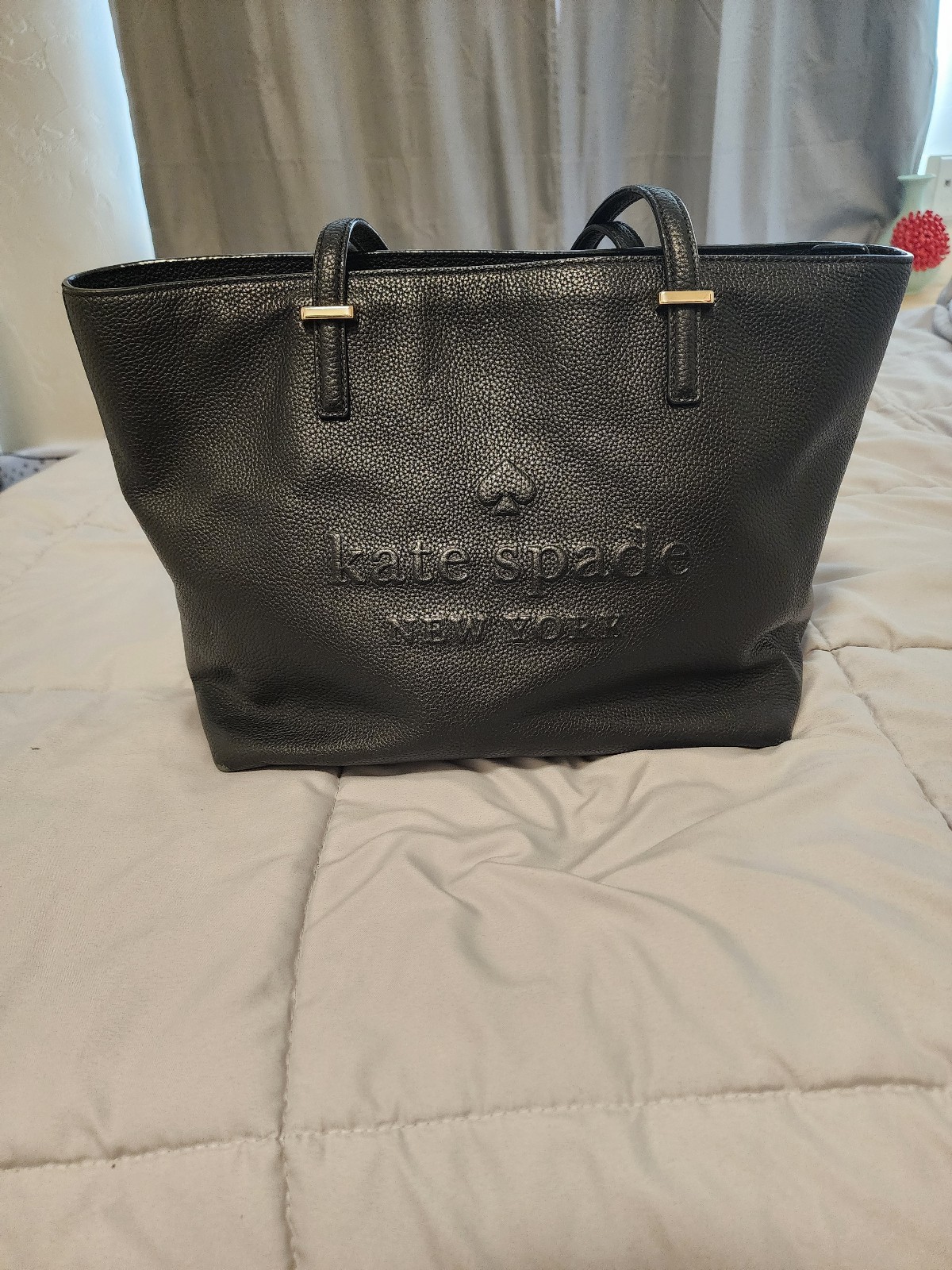 Kate Spade Large Black Leather Tote
