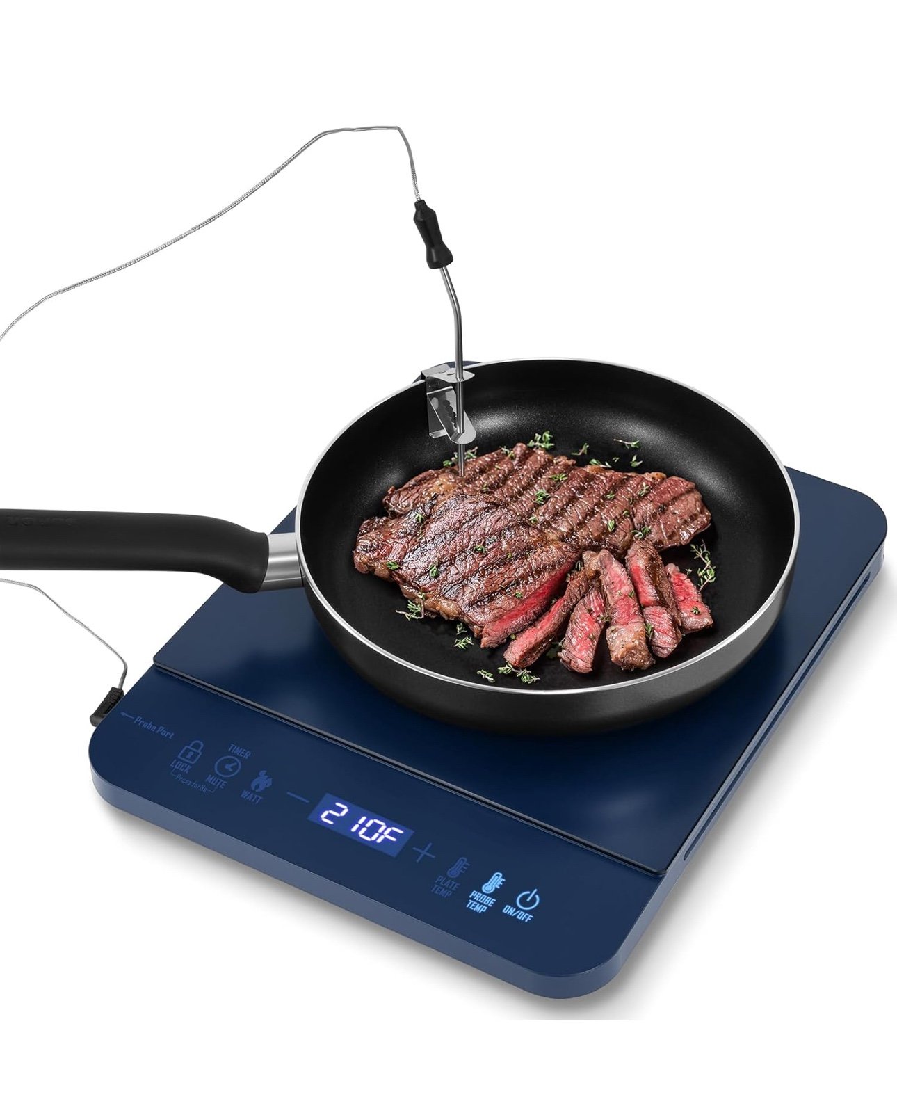Induction Cooktop, Portable Induction Cooktop Burner with Precision Digital Prob