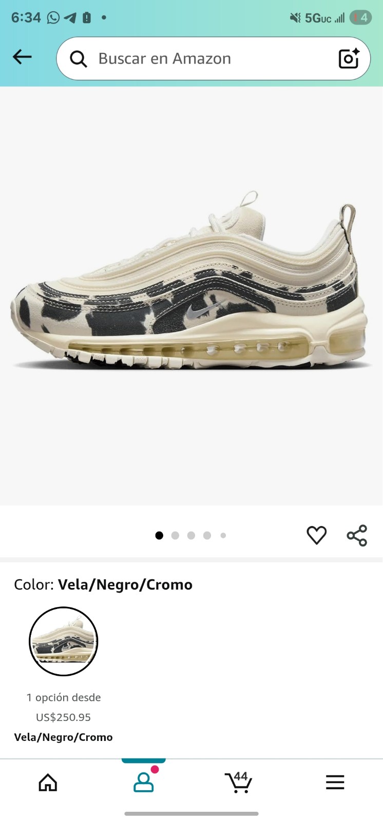 Women's Nike air max 97 cow print
