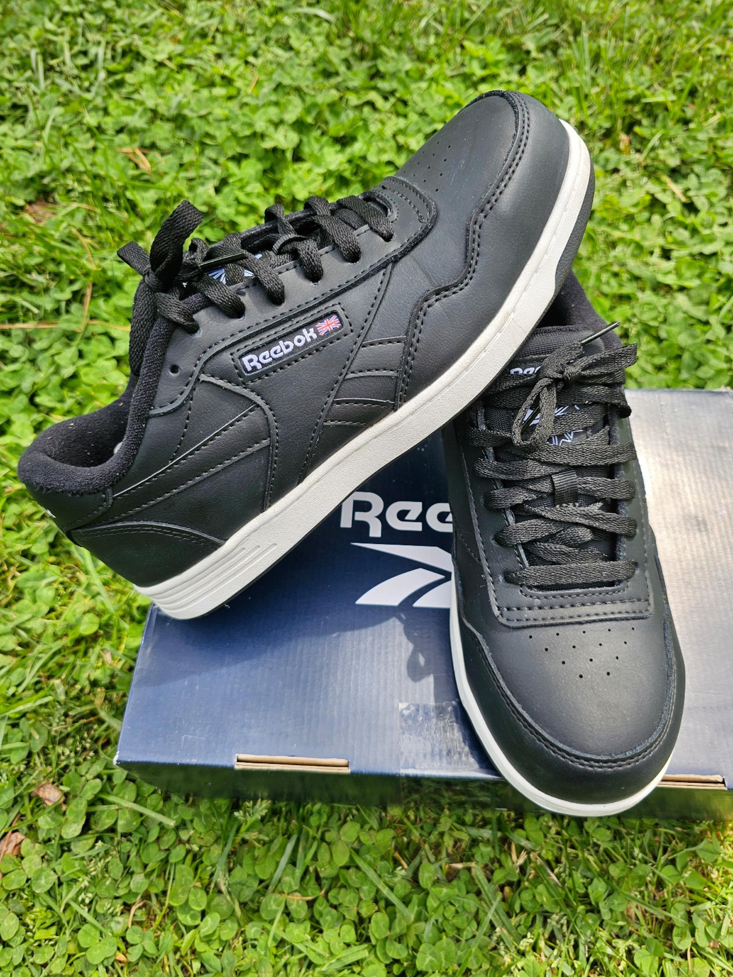 Reebok Club MEMT Womens Size 9M Black White Composite Toe Work Shoes Sneakers