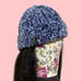 Blue Velvet Beanie - Handmade Winter Hat - Soft Crochet Knit - Cute Gift Idea -