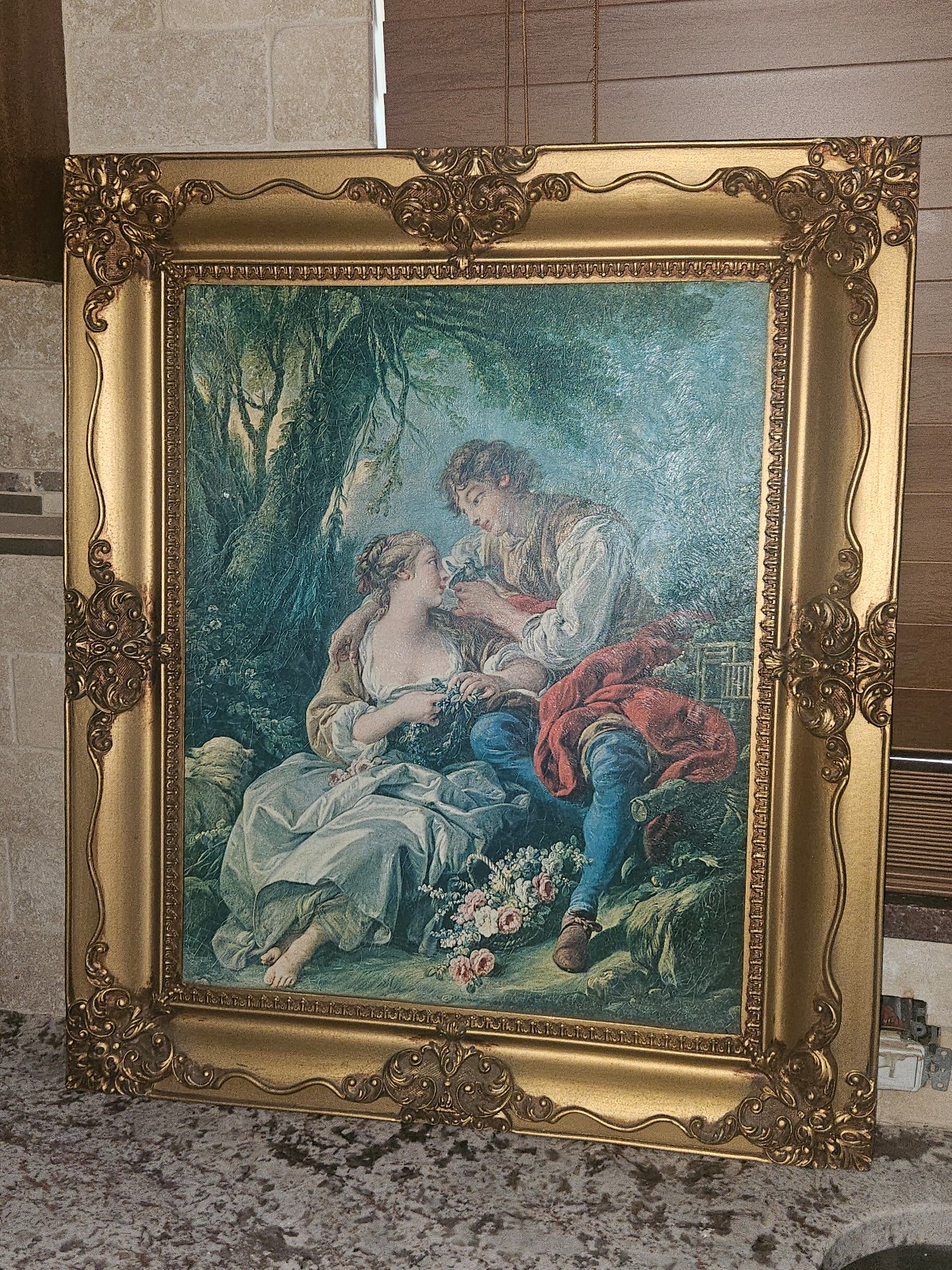 F. Boucher”Pastorale” 1703-1770 framed - not original
