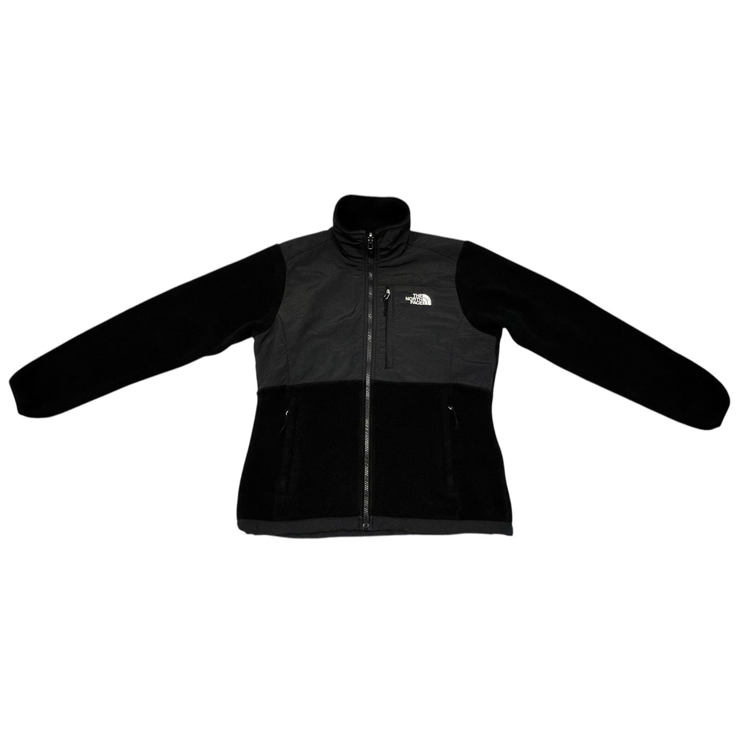 The North Face Fleece Women Jacket Zippered Pockets Polartec Casual Size M Black