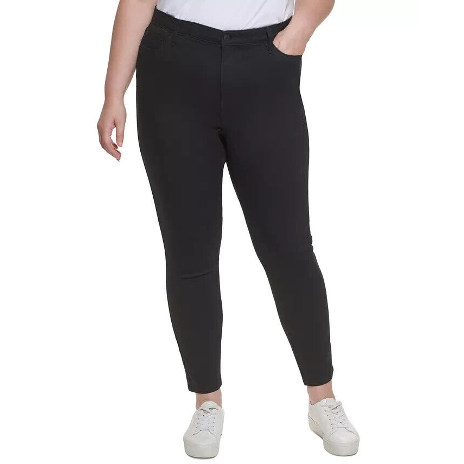 Calvin Klein Trendy Plus Size Skinny Jeans Jet Black Women's Size 20W