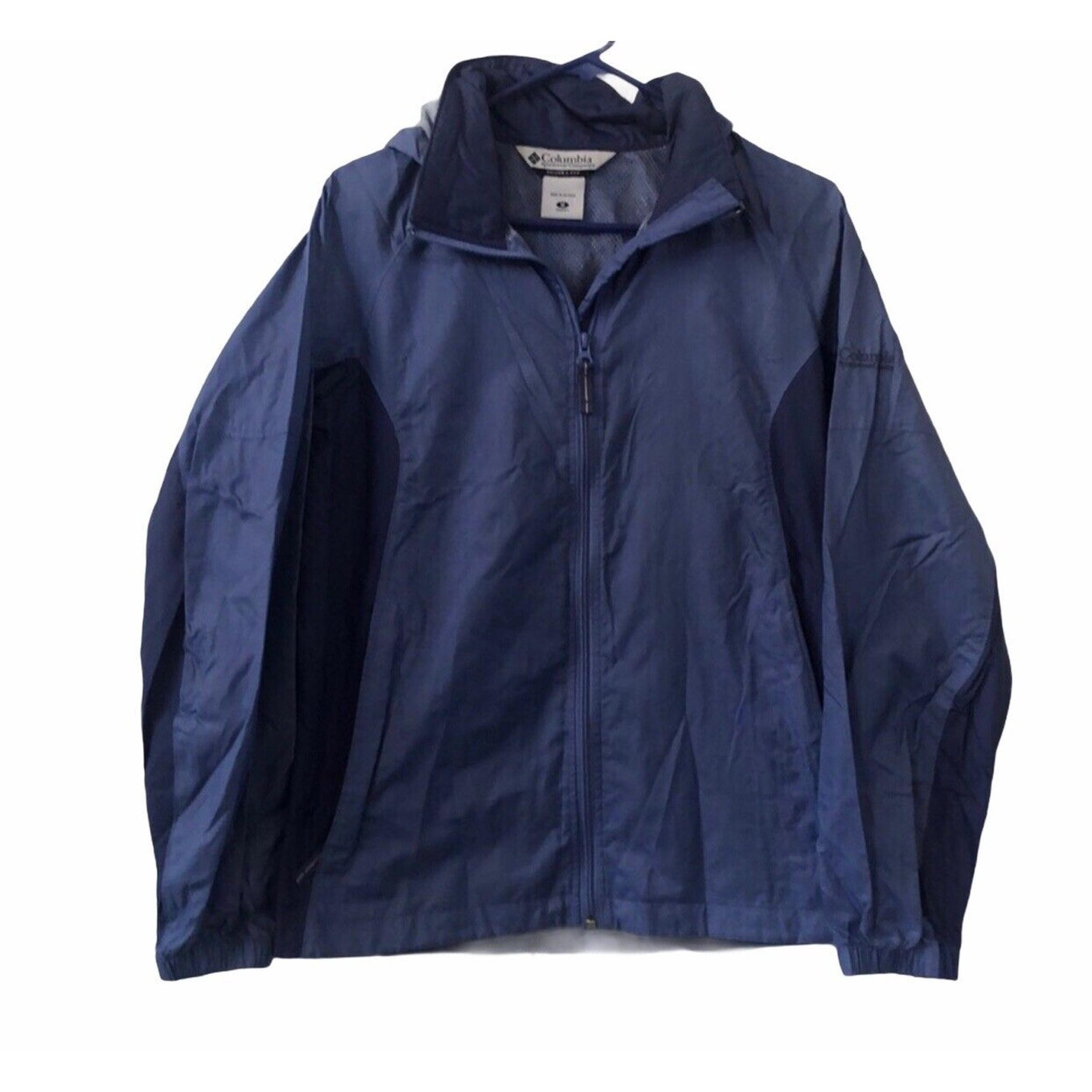 Columbia windbreaker Blue Full zip up hoodie jacket Women’s Size M Gorpcore
