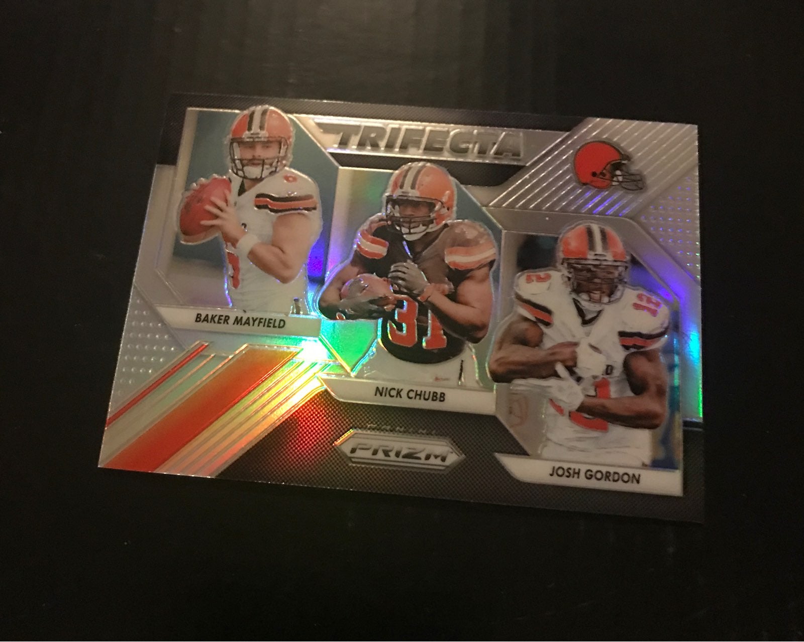 Nick Chubb, Mayfield rc ssp 2018 prizm silver